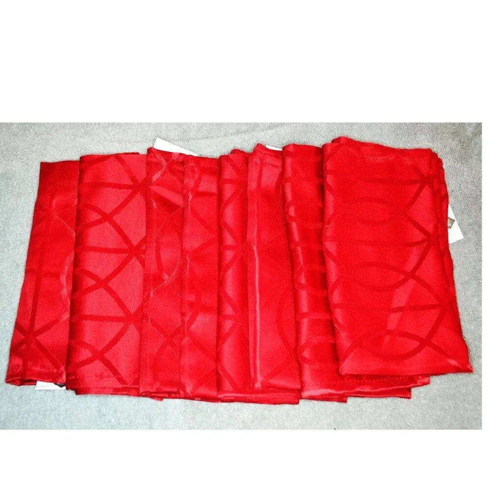 Mainstream International Red Dinner Napkins Set Of 6 Holiday Table Use Decor